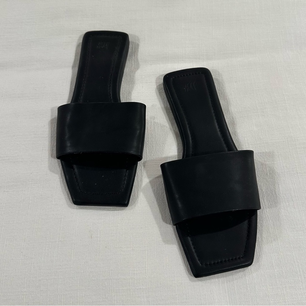 H&M Square Toe Slides